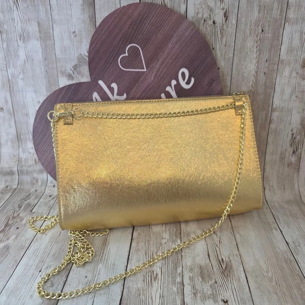 Women's Dolce & Gabbana Gold The One Clutch Bag NWOT - Picture 3 of 8